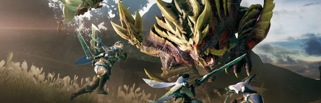 Official key art for Monster Hunter Rise