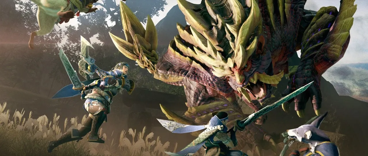 Official key art for Monster Hunter Rise